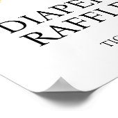 レモンおむつラッフルベビーシャワーSiGn ポスター (角)