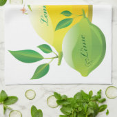 レモンおよびライム キッチンタオル (折り畳み)