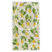 レモンおよび葉のギフトバッグ スモールペーパーバッグ (裏面)