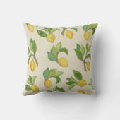 レモンおよび葉の装飾用クッション クッション (裏面)