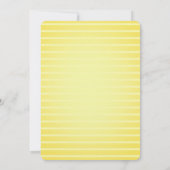 レモンかわいい明るい黄色の美しい柑橘類結婚 セーブザデート (裏面)