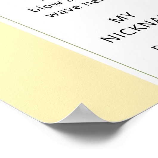 レモンかわいこちゃんの最初の誕生日パーティーの写真マイルストーン ポスター (角)