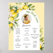 レモンかわいこちゃんの最初の誕生日パーティーの写真マイルストーン ポスター (正面)