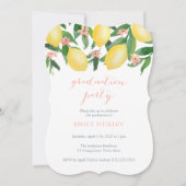 レモンがテーマの女子卒業パーティー 招待状 (正面)