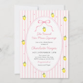 レモンがメインの彼氏を見つけた ブライダルシャワー 招待状 (正面)
