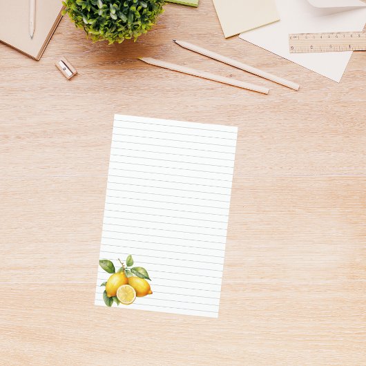 レモンが並んだ料理本のページのミニバインダーインサート