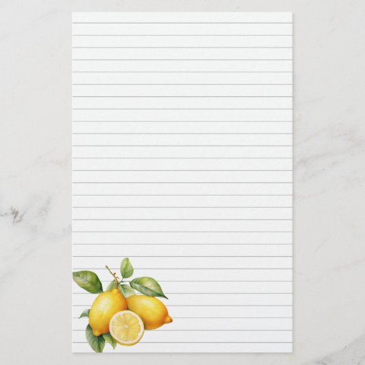 レモンが並んだ料理本のページのミニバインダーインサート (正面)