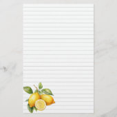 レモンが並んだ料理本のページのミニバインダーインサート (裏面)