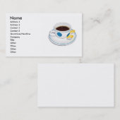 レモンが付いているエスプレッソ 名刺 (正面/裏面)