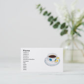 レモンが付いているエスプレッソ 名刺 (スタンド正面)