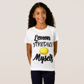 レモンが夏のトロピカルイエローフリを自己紹介 Tシャツ (正面フル)