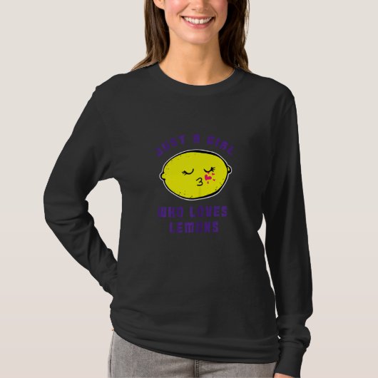 レモンが大好きな女の子 Tシャツ (正面)