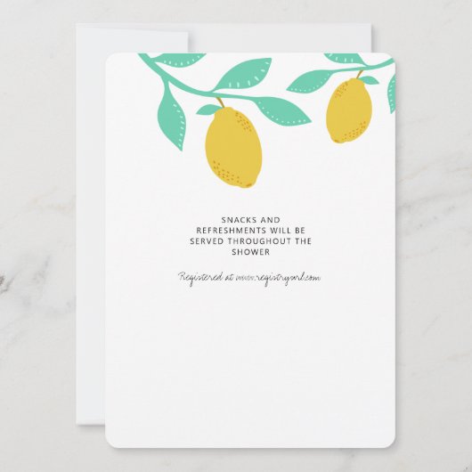 レモンが少し入ってる！赤ちゃんシャワー 招待状 (裏面)