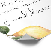 レモンが忙しい花嫁をサポート　封筒に住所を書く ポスター (角)