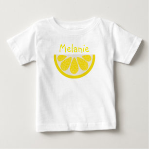 レモンくさびの名前をカスタムするのワイシャツ ベビーTシャツ