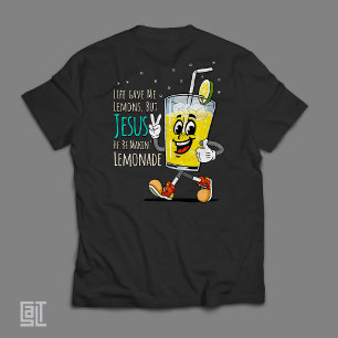レモンくれたのは人生だけど レモネード作ってくれたのはイエス様 トライブレンドTシャツ