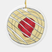 レモンさくらんぼダニッシュブレックファーストスウィートペストリー セラミックオーナメント (裏面)