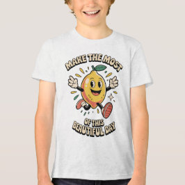 レモンで楽しい一日を - こどものためのTシャツ トライブレンドTシャツ