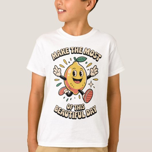 レモンで楽しい一日を - こどものためのTシャツ Tシャツ (正面)