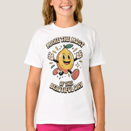 レモンで楽しい一日を - こどものためのTシャツ Tシャツ