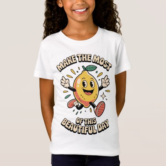 レモンで楽しい一日を - 子供用 Tシャツ (正面)