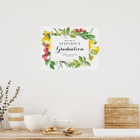 レモンとさくらんぼの卒業式パーティーへようこそ ポスター (キッチン)