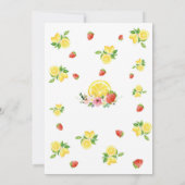 レモンとイチゴの花のベイビーシャワー招待状 招待状 (裏面)