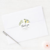 レモンとオリーブ結婚自然の好意 ラウンドシール (封筒)