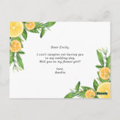 レモンとオレンジが私の花の女の子 ポストカード (裏面)