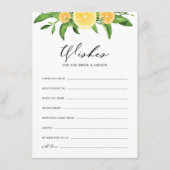 レモンとオレンジが花婿を願う エンクロージャーカード (正面)