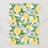 レモンとオレンジが花婿を願う エンクロージャーカード (裏面)