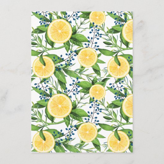 レモンとオレンジが花婿を願う エンクロージャーカード (裏面)