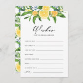 レモンとオレンジが花婿を願う エンクロージャーカード (正面/裏面)