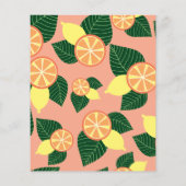 レモンとオレンジのスクラップブック紙 (裏面)