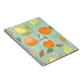 レモンとオレンジのフルーツ柄 ノートブック (右側)