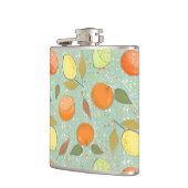 レモンとオレンジのフルーツ柄 フラスク (左)