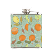 レモンとオレンジのフルーツ柄 フラスク (裏面)