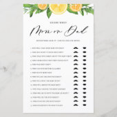 レモンとオレンジの母親かパパ彼は彼女がゲームを言った (正面)