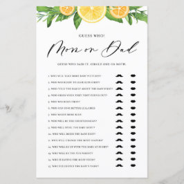 レモンとオレンジの母親かパパ彼は彼女がゲームを言った