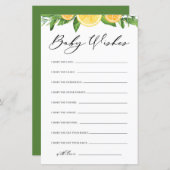 レモンとオレンジの赤ちゃんシャワーがベビーを願う (正面/裏面)