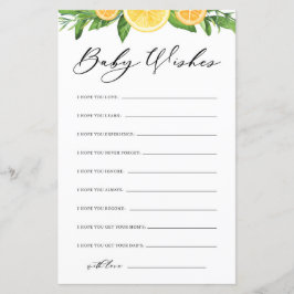 レモンとオレンジの赤ちゃんシャワーがベビーを願う