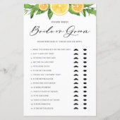 レモンとオレンジを彼は彼女が花嫁か新郎を言ったと (正面)