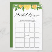 レモンとオレンジ夏のブライダルシャワービンゴゲーム (正面/裏面)