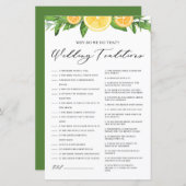 レモンとオレンジ結婚の伝統シャワーゲーム (正面/裏面)