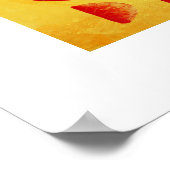 レモンとオレンジ絵画をボウルに ポスター (角)