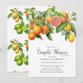 レモンとオレンジ | 柑橘類 | カップルシャワー 招待状 (正面/裏面)