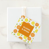 レモンとオレン結婚ジの贈り物またはブライダルシャワー フェイバータグ (インサイチュ)