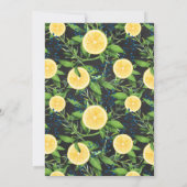 レモンとクレメンティンのブラックボード カップルシャワー 招待状 (裏面)