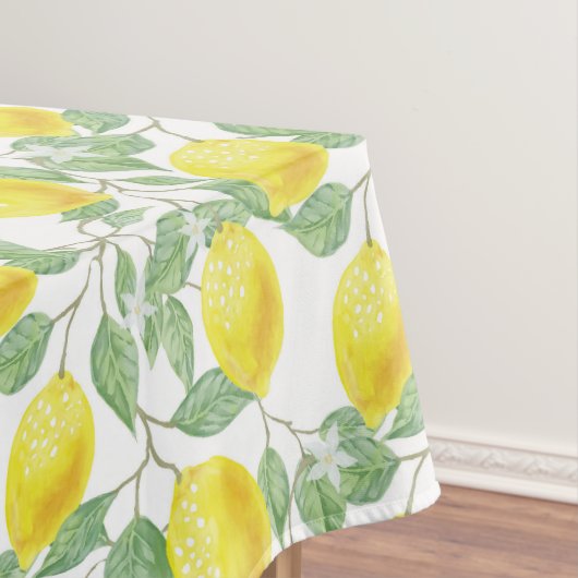 レモンとグリーンの葉 テーブルクロス (インサイチュ)
