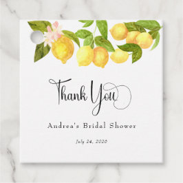 レモンとグリーン | ウェディングシャワー お礼 フェイバータグ